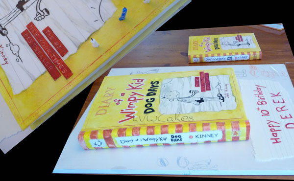 Diary Of A Wimpy Kid Book Cake 1