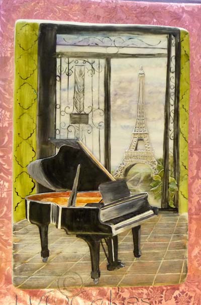 Piano Overlooking Eiffel Tower